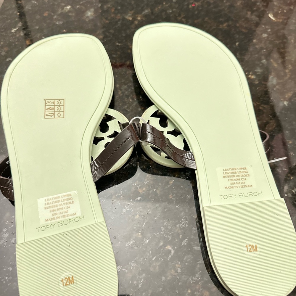 Tory Burch Cream and Brown Sandals - Picture 2 of 5